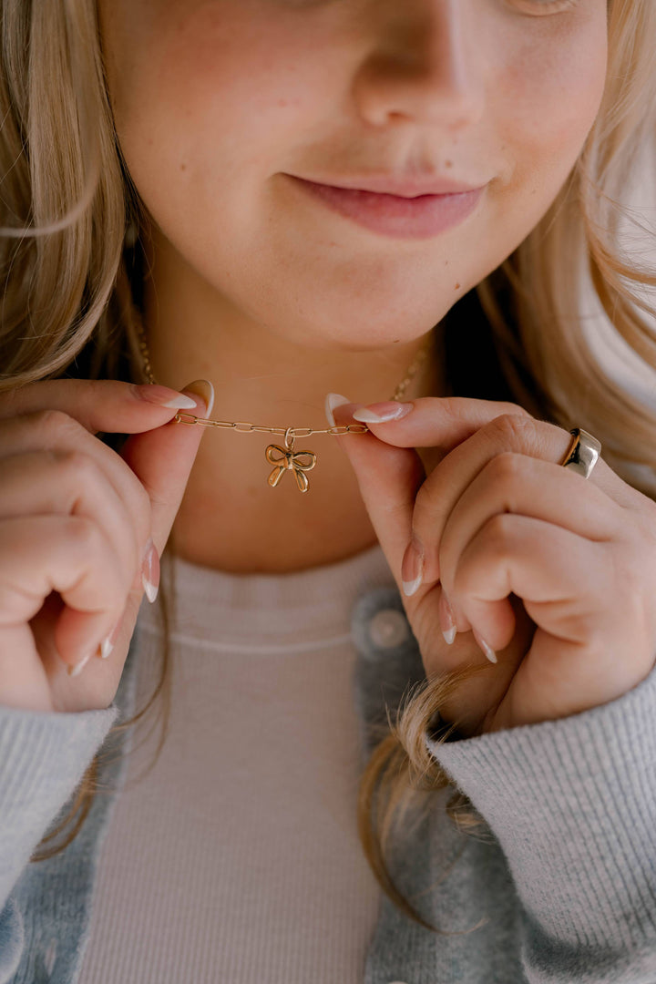 Bow Charm Necklace