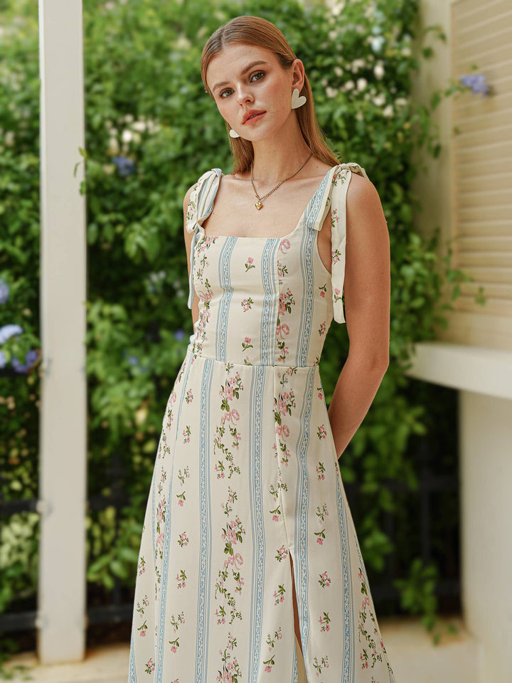 Floral Stripe Sundress