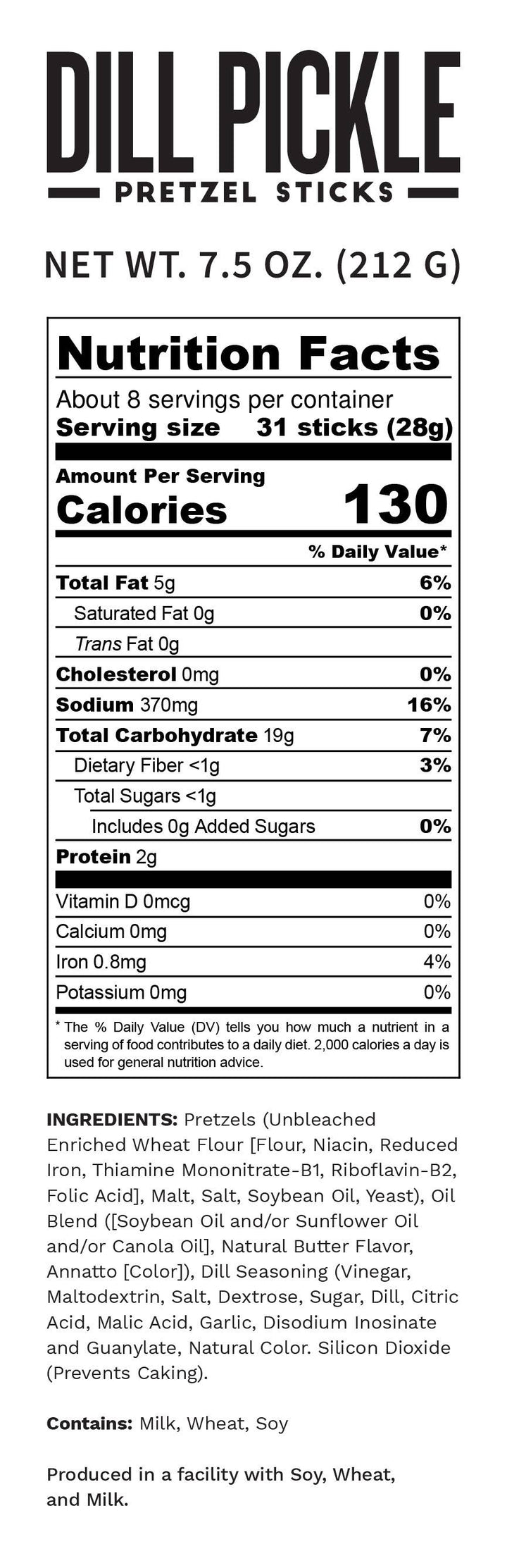Dill Pickle Pretzels 7.5oz