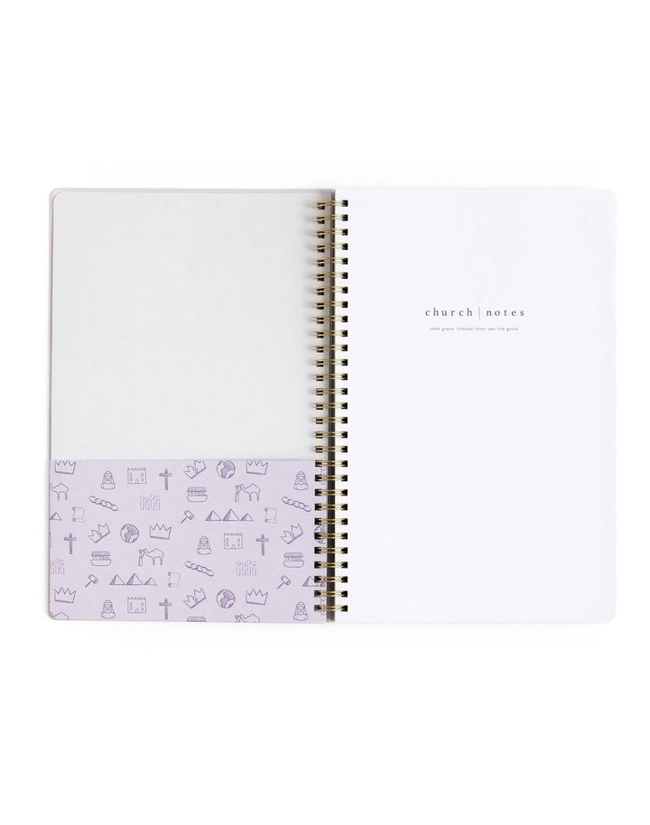 Lilac Church Notes Notebook