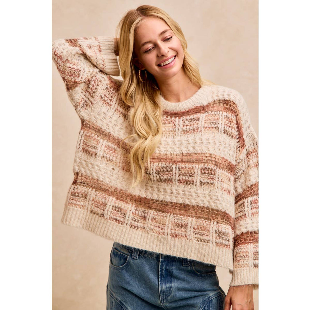 Rust & Cream Sweater