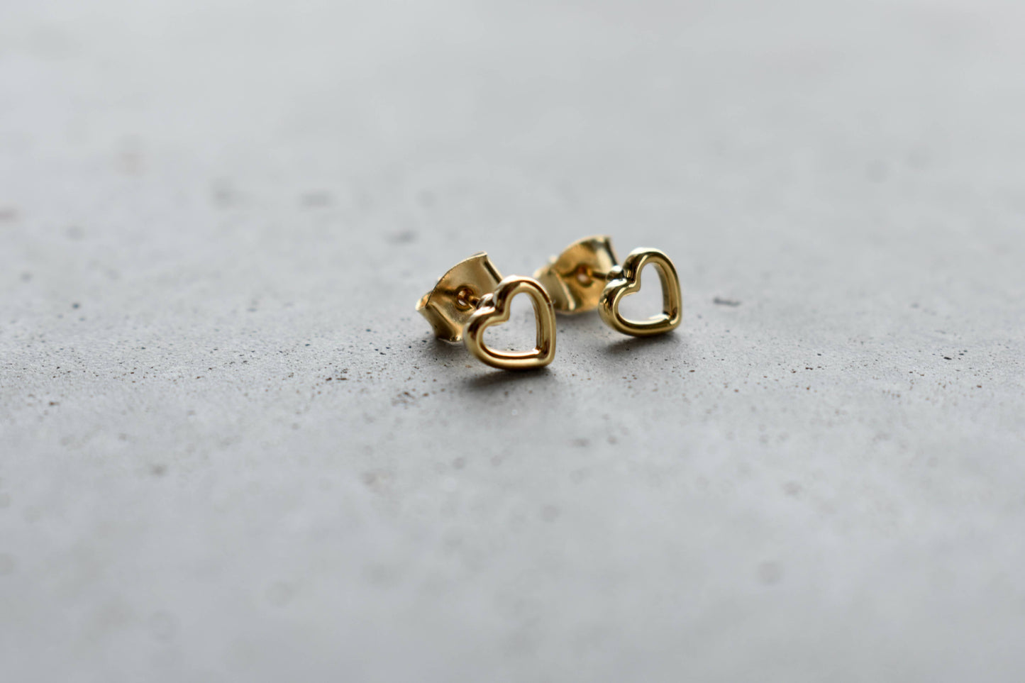 Gold Heart Earrings