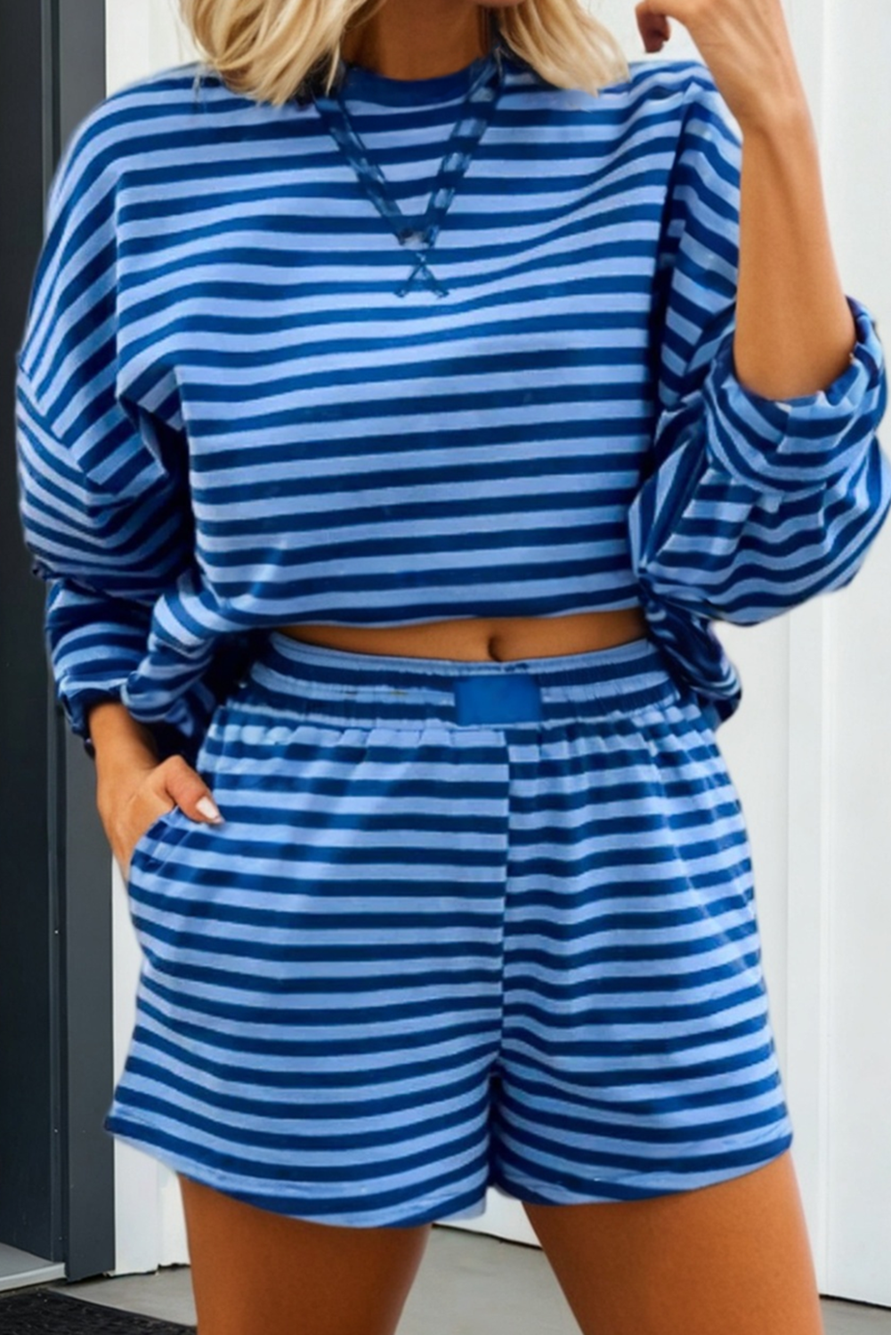 Blue Cotton Lounge Set - Baycreek & Co
