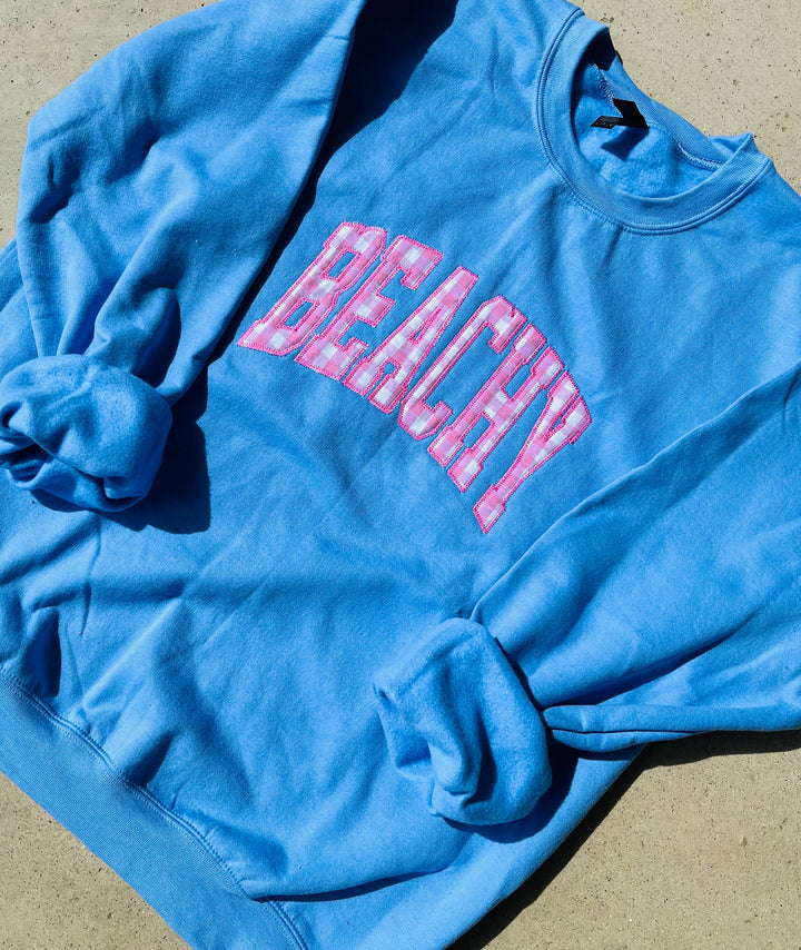 Beachy appliqué crewneck.  - Baycreek & Co