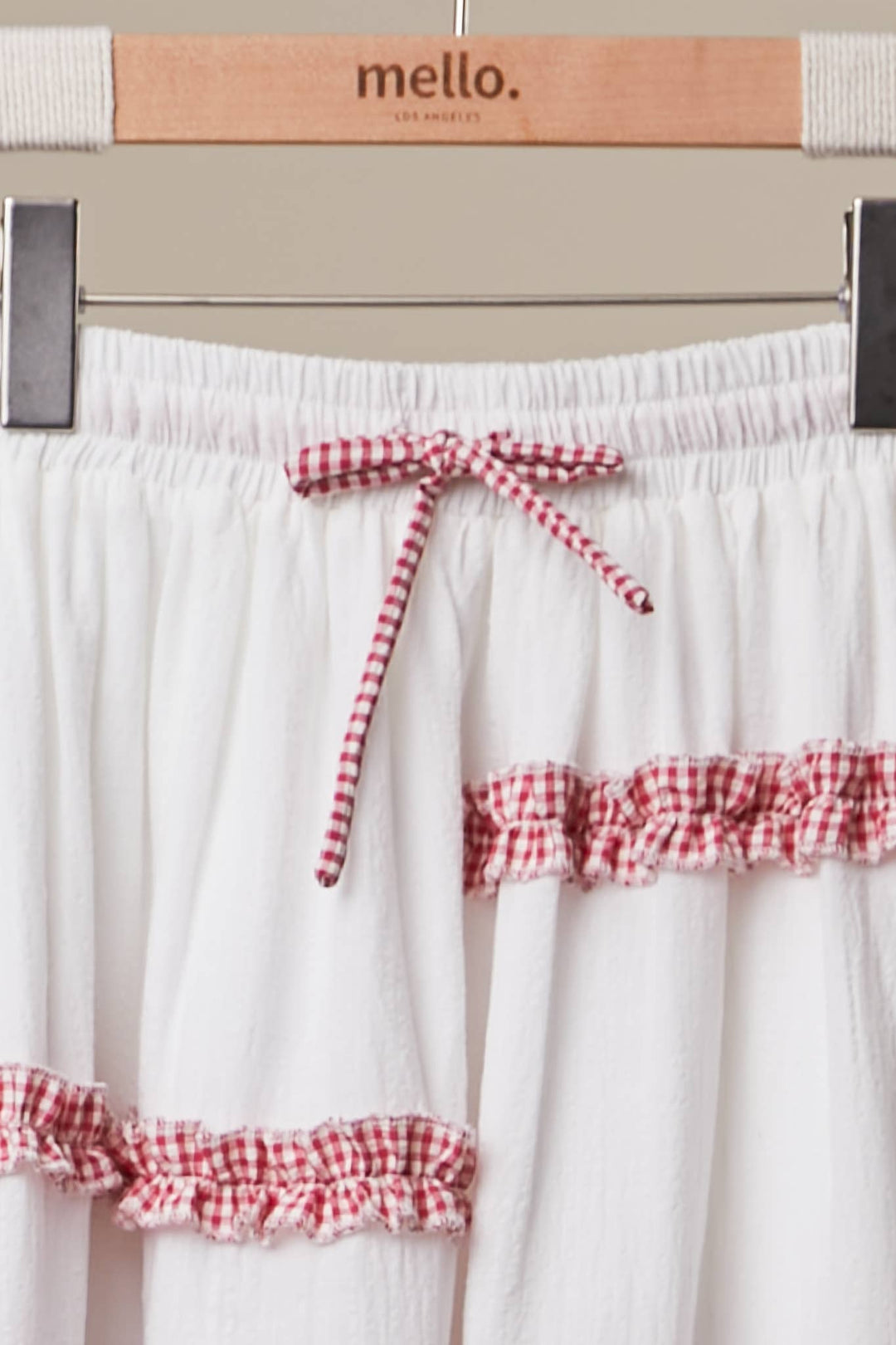 Gingham Lace Ruffle Skirt - Baycreek & Co