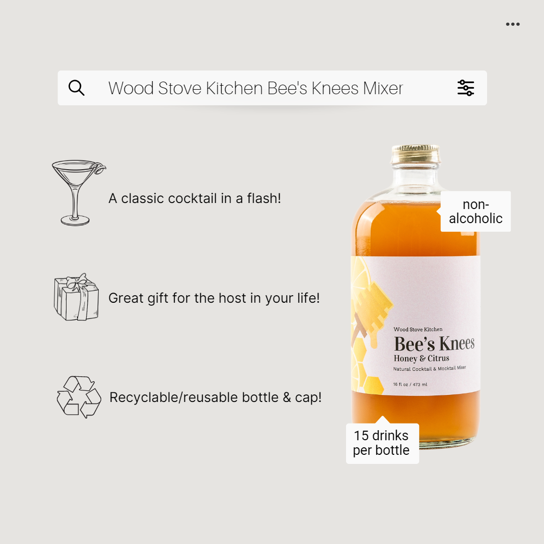 Bee's Knees Cocktail and Mocktail Mixer - Baycreek & Co