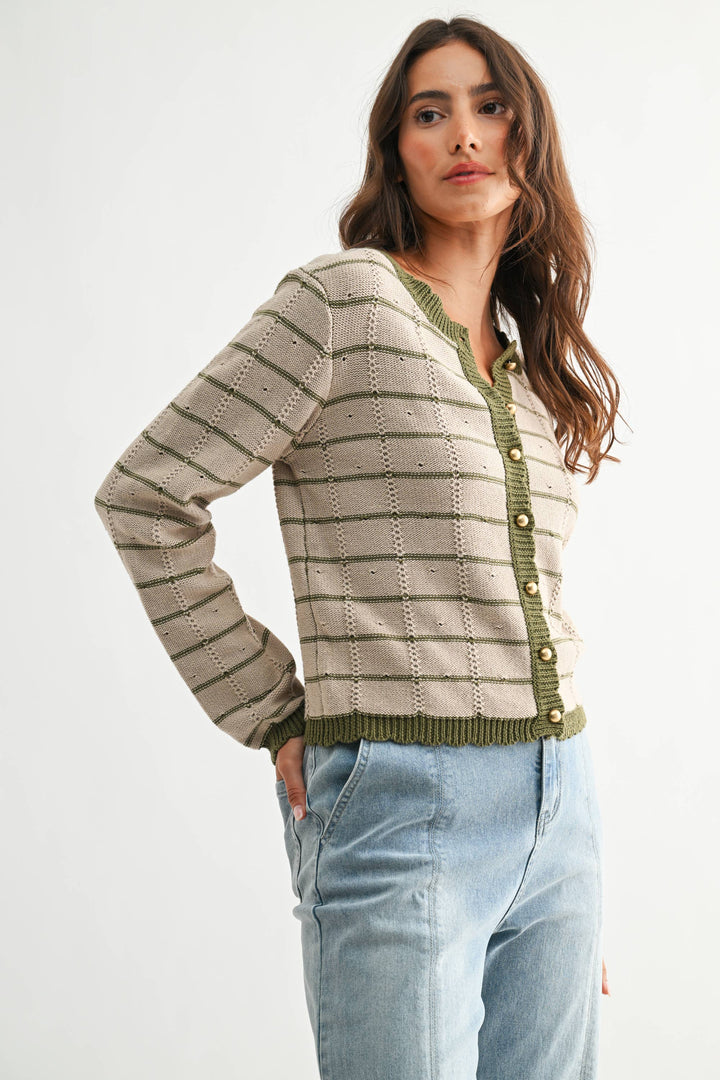 Olive Button Cardigan - Baycreek & Co