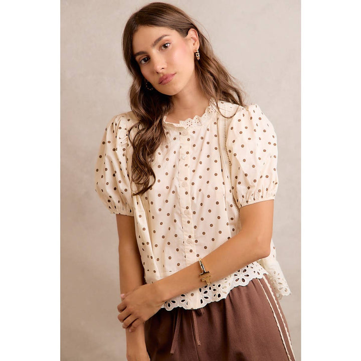 PRESALE Polka Dot Lace Blouse