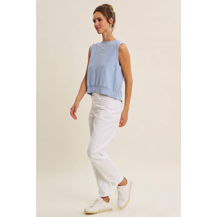 UNEXPECTED TWIST CONTRAST BOW BACK SWEATER TOP - Baycreek & Co