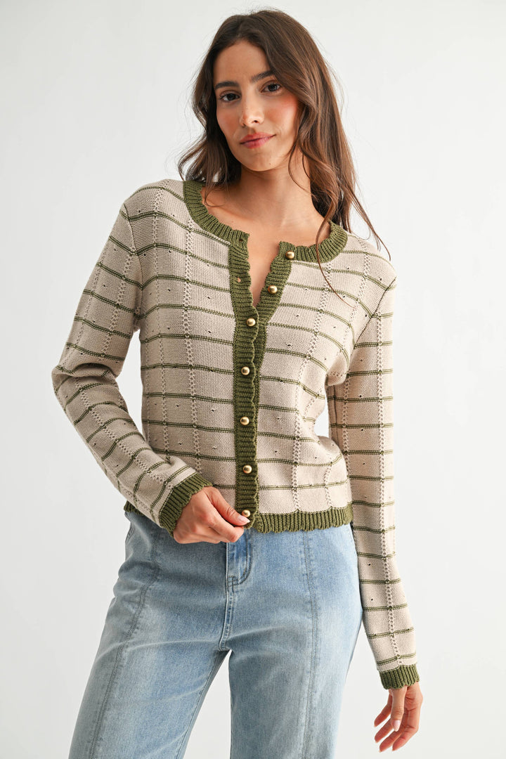 Olive Button Cardigan - Baycreek & Co