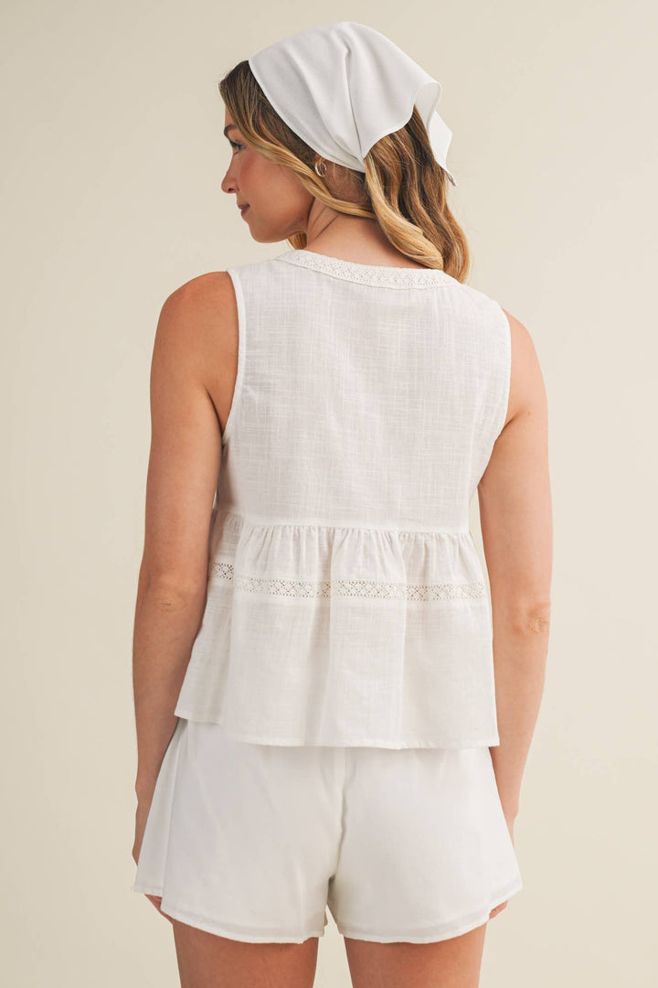 Ashlynn Floral Peplum Vest - Baycreek & Co