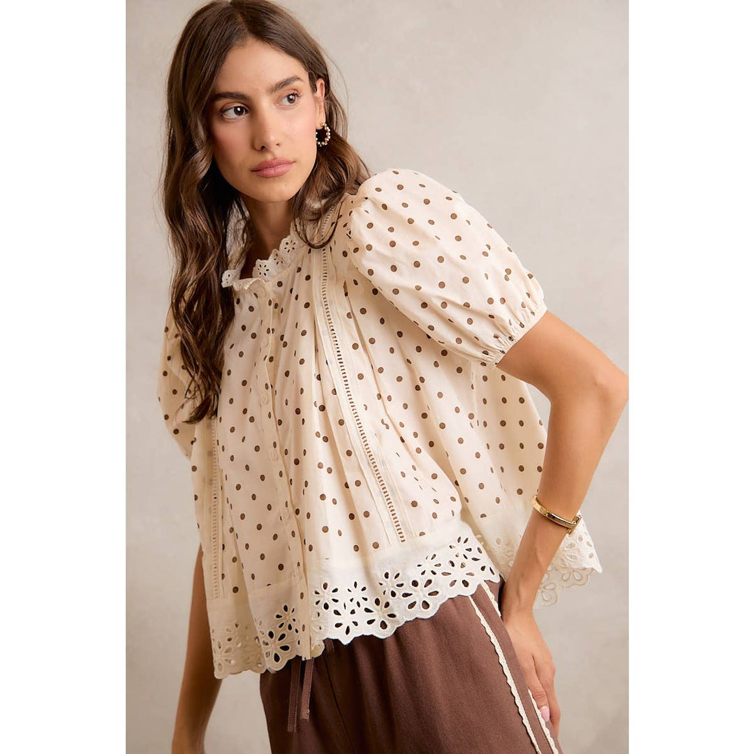 PRESALE Polka Dot Lace Blouse