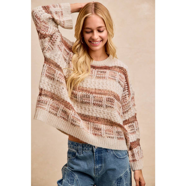 Rust & Cream Sweater