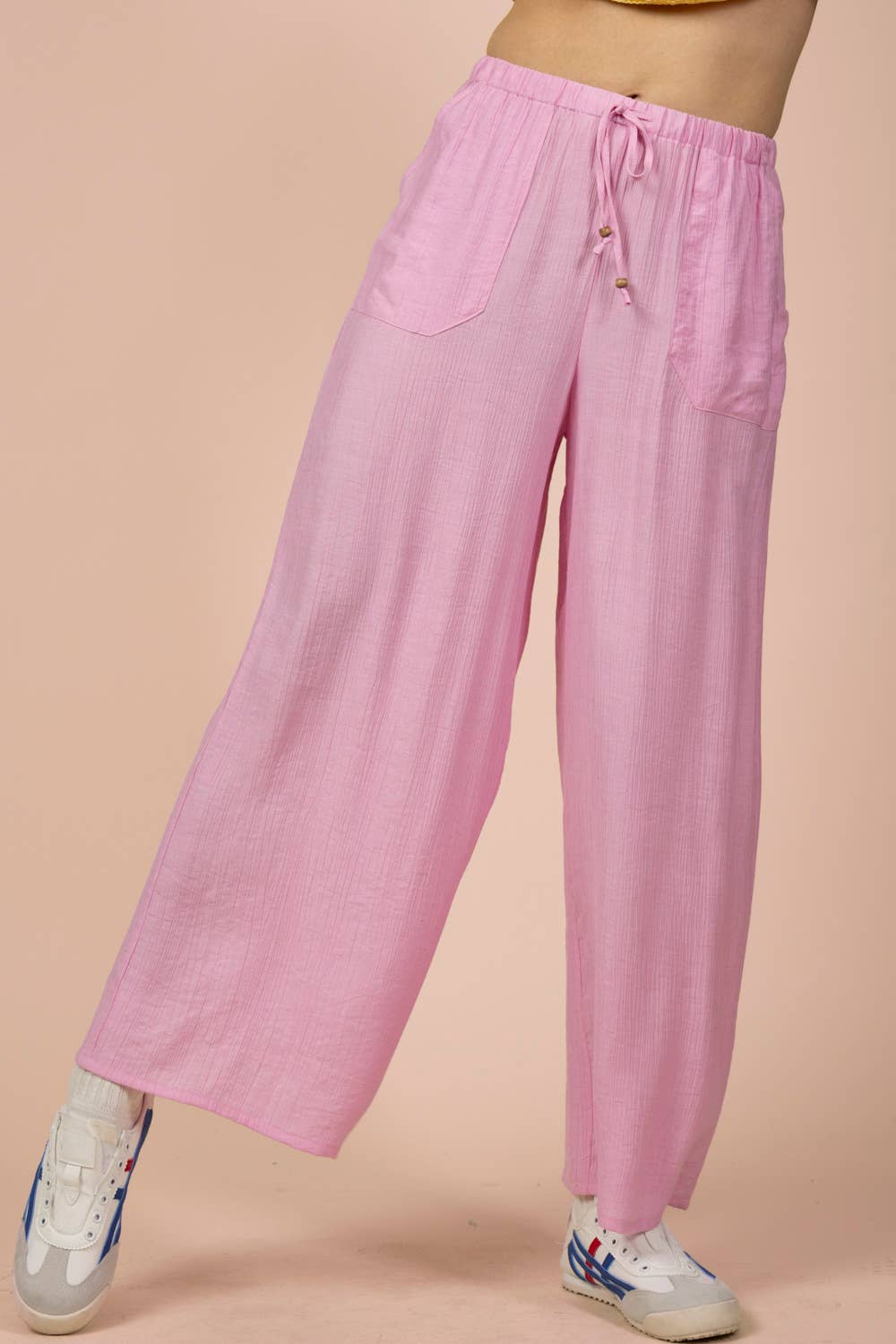 NP71047-Wide Leg Woven Pants - Baycreek & Co