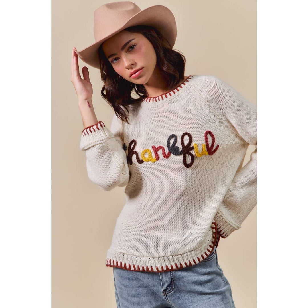 “Thankful” Sweater - Baycreek & Co