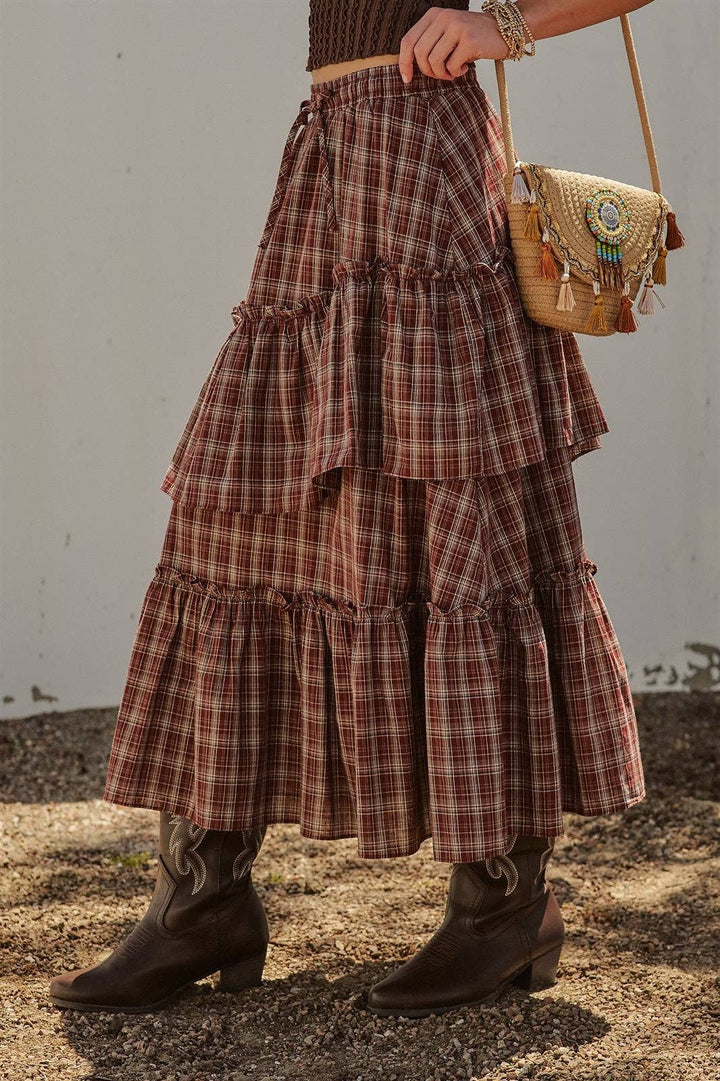 Laramie Plaid Maxi Skirt