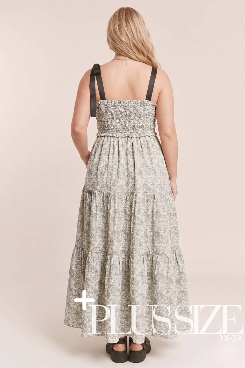 Curvy Raven Floral Dress - Baycreek & Co