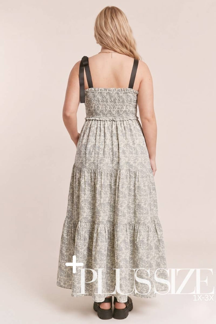Curvy Raven Floral Dress - Baycreek & Co