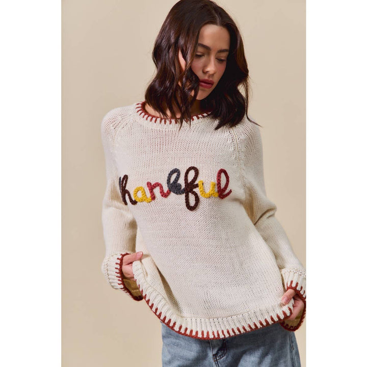 “Thankful” Sweater - Baycreek & Co