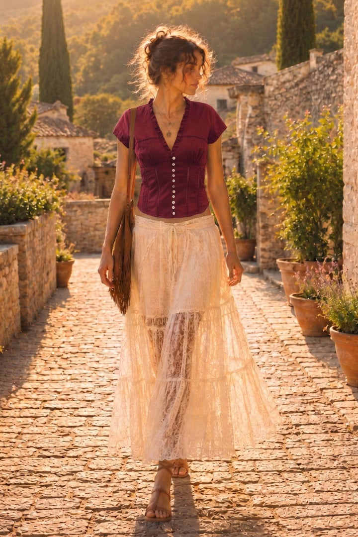 Lace Panel Blouse