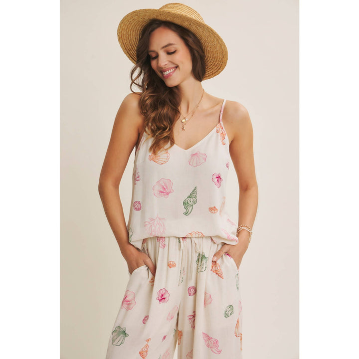 Seashell Wide Leg Bottoms - Baycreek & Co