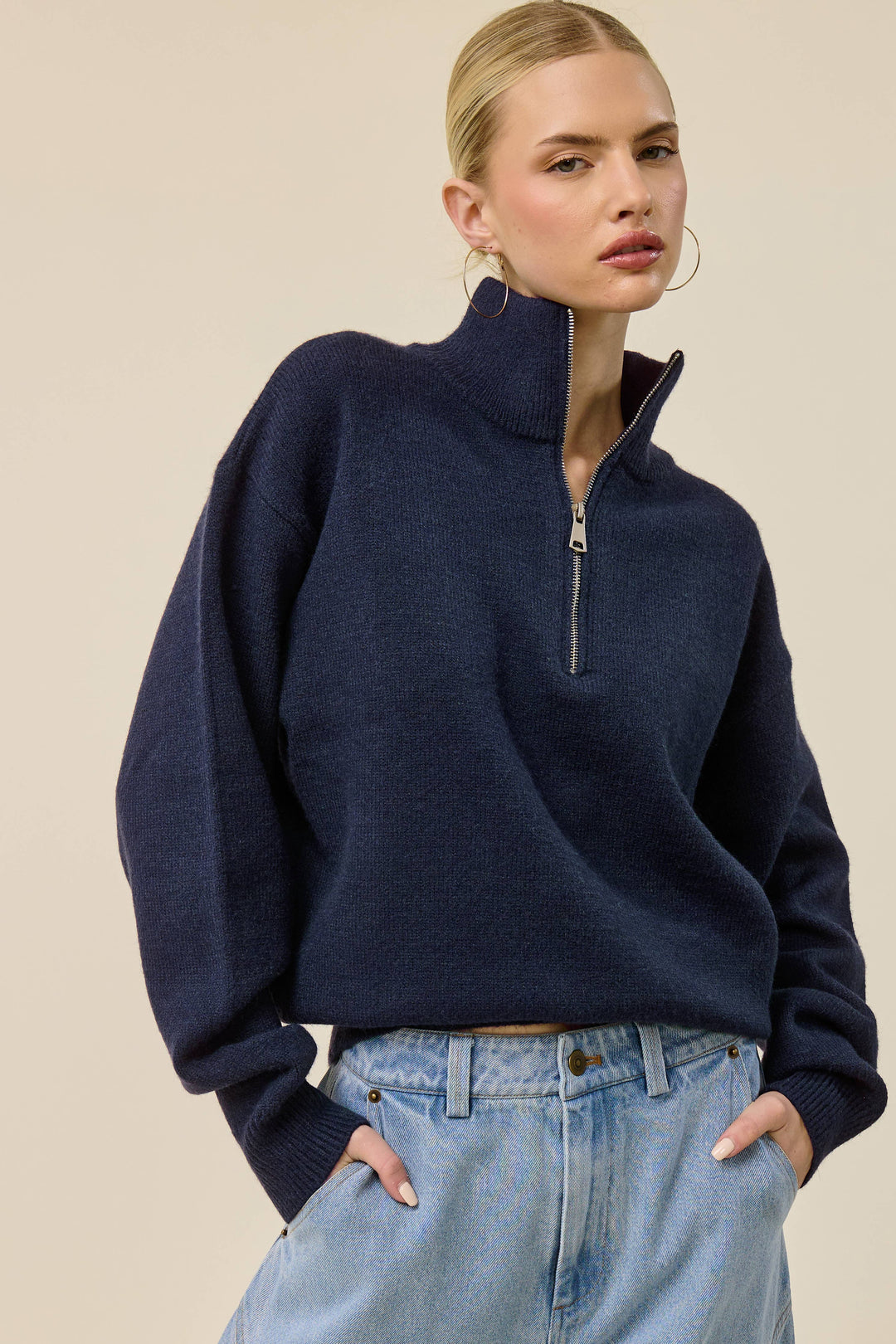 Navy Half Zip