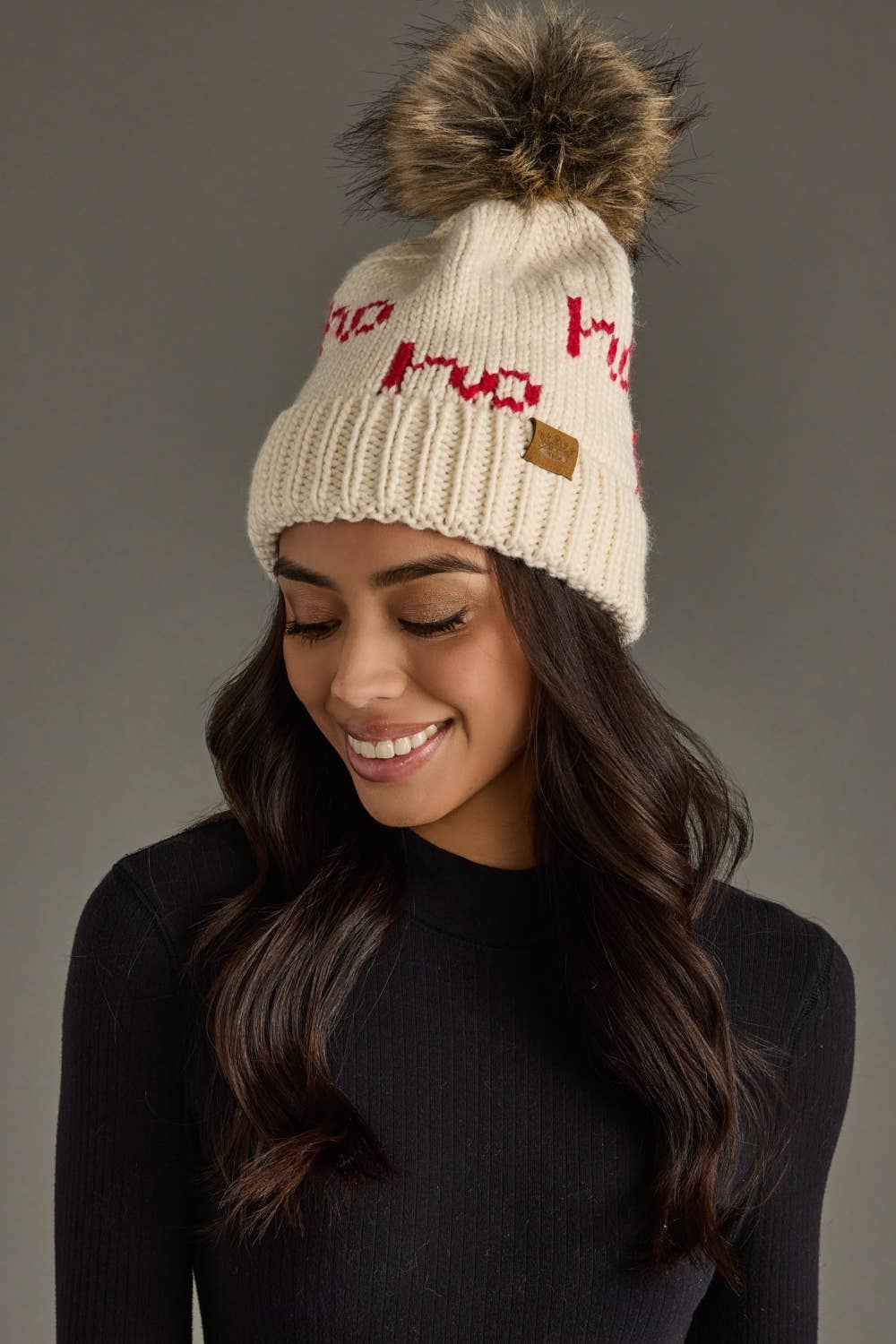 Ho Ho Ho Pom Hat- Red