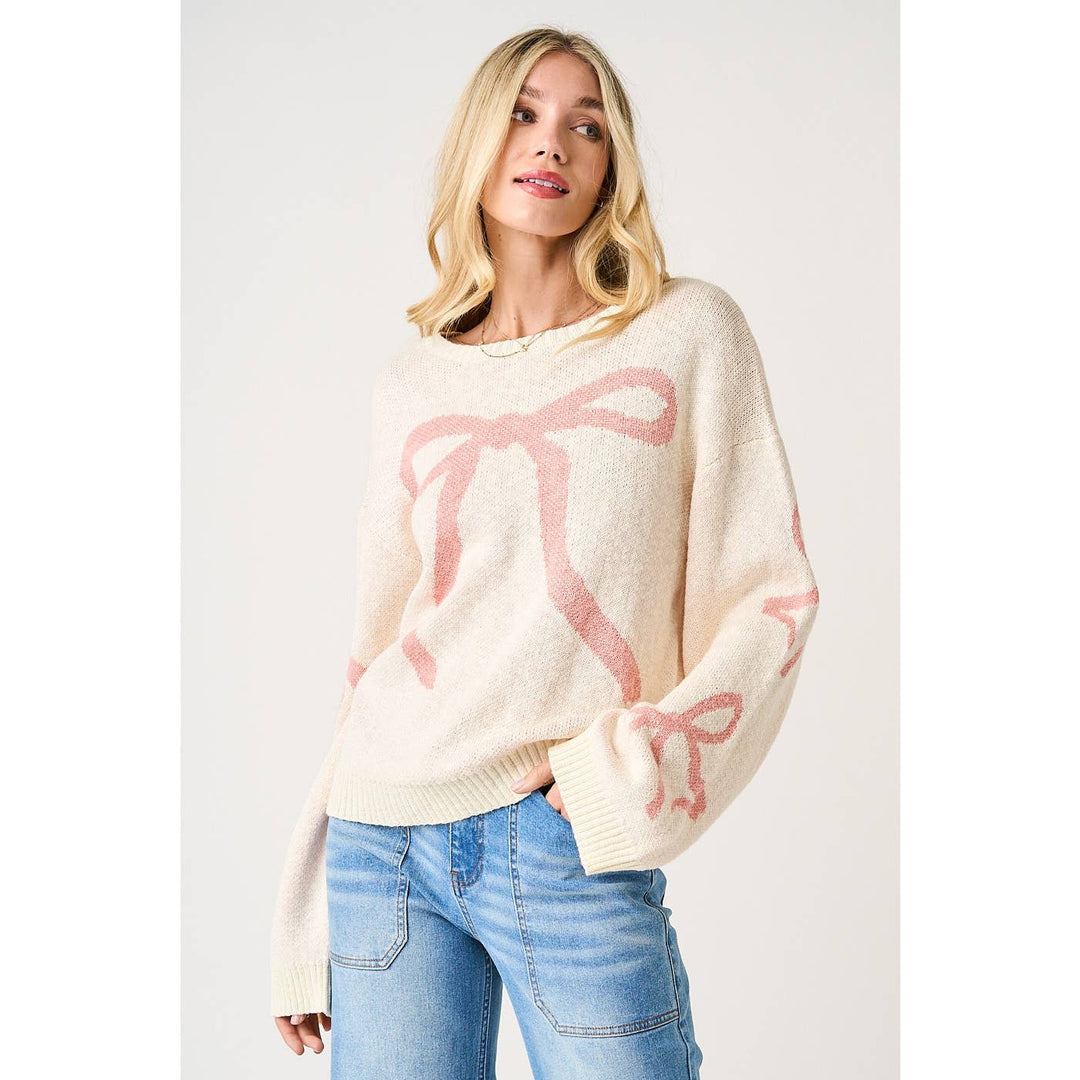 Ava Bow Sweater - Baycreek & Co