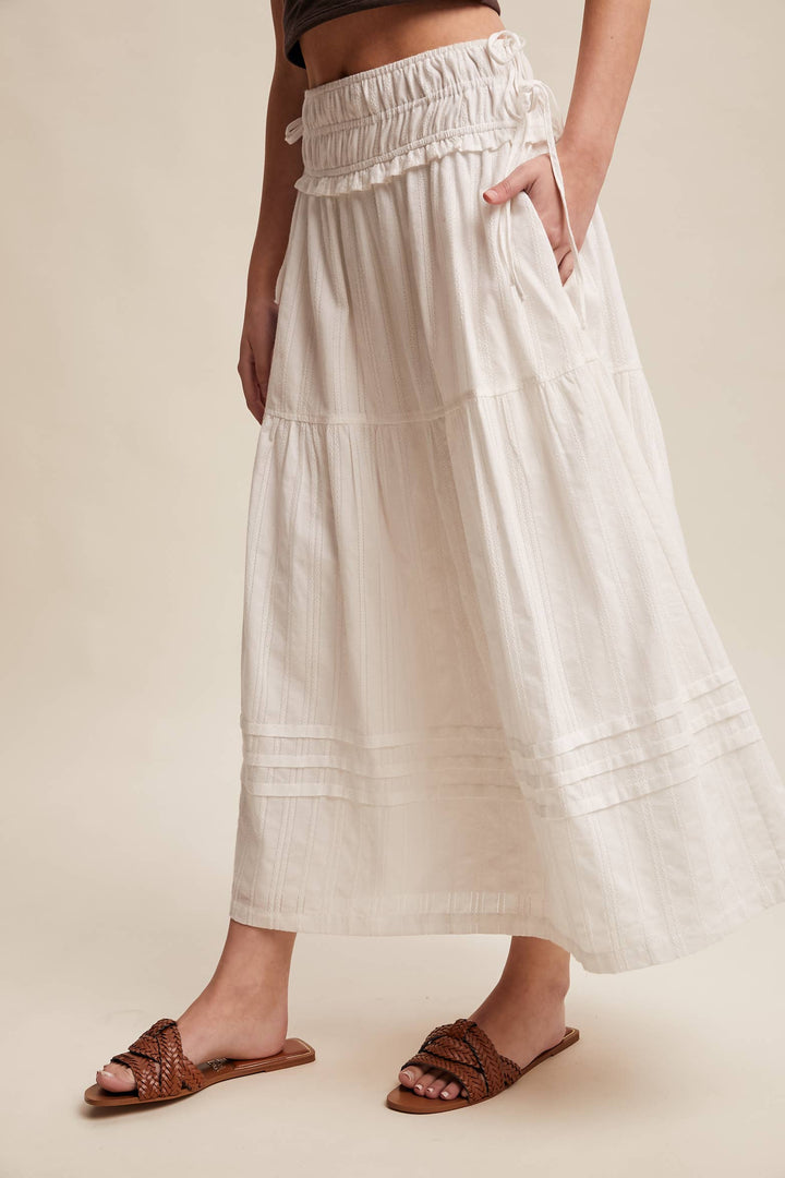 Textured Cotton Maxi Skirt - Baycreek & Co