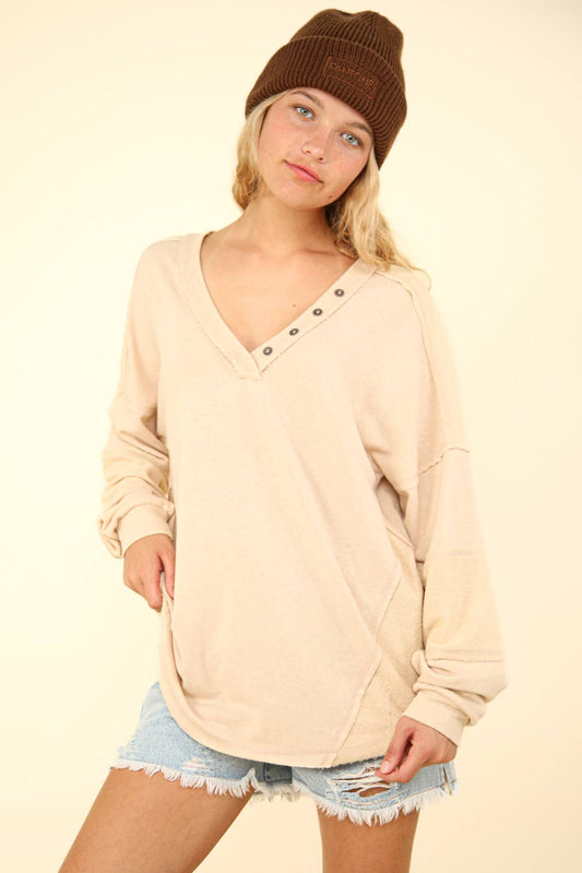 Plus Knit V-Neck