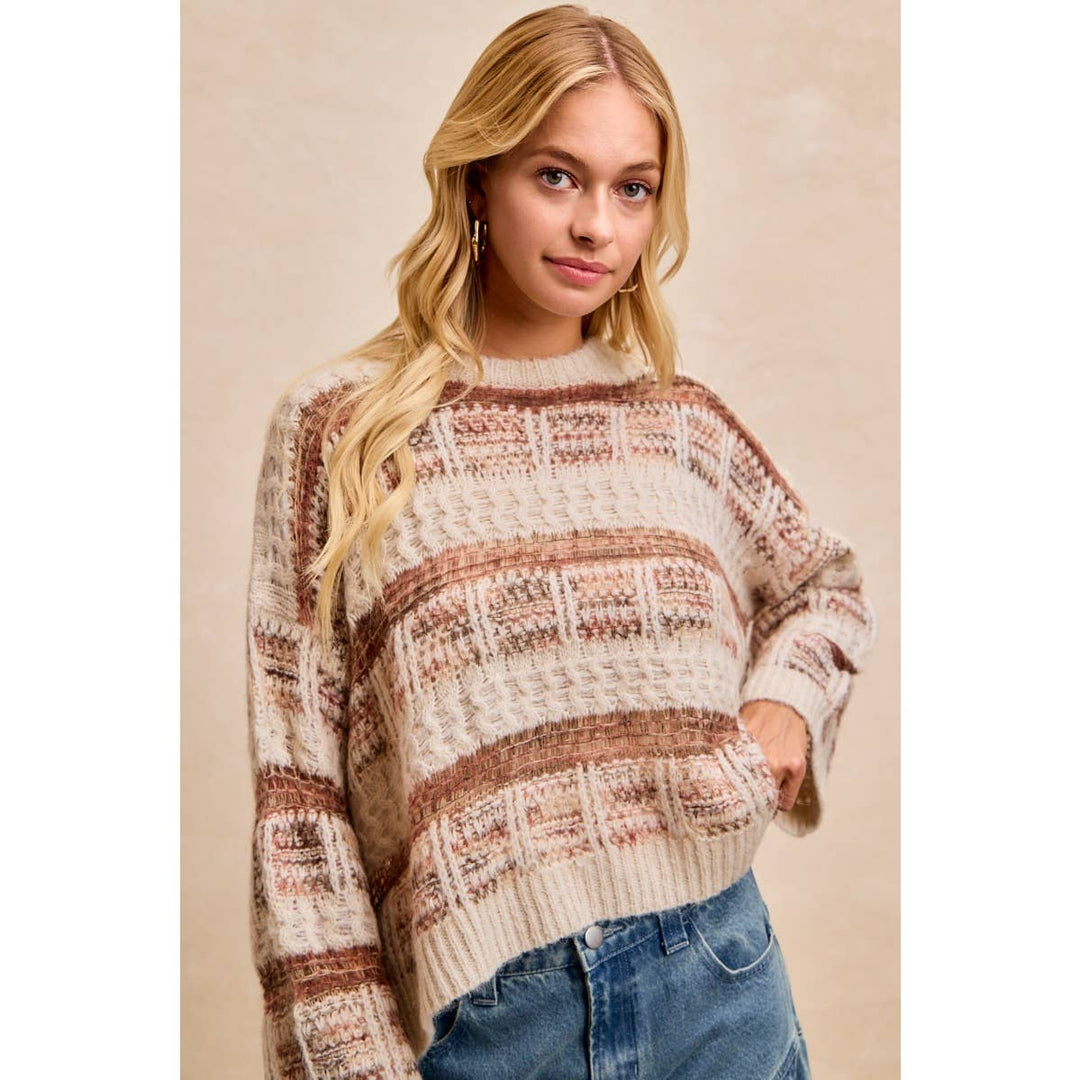 Rust & Cream Sweater