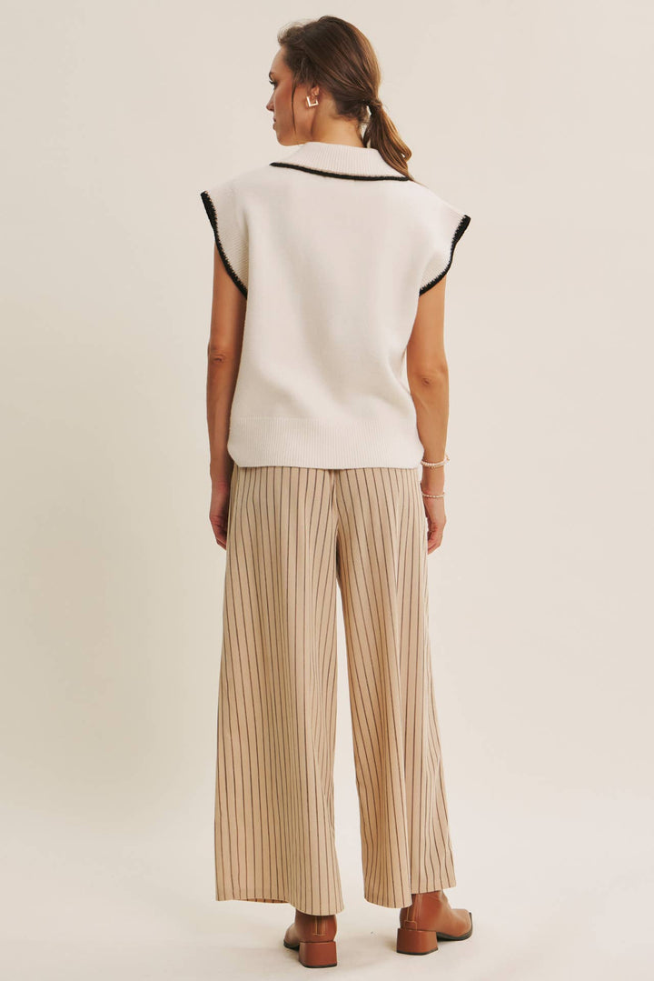 ENDLESSLY WEARABLE STRIPED CORDUROY COMFY WIDE-LEG PANTS - Baycreek & Co