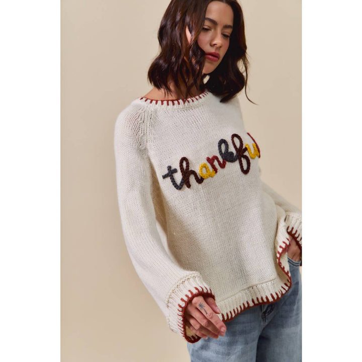 “Thankful” Sweater - Baycreek & Co