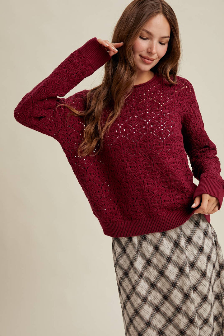 Maribel Crochet Sweater