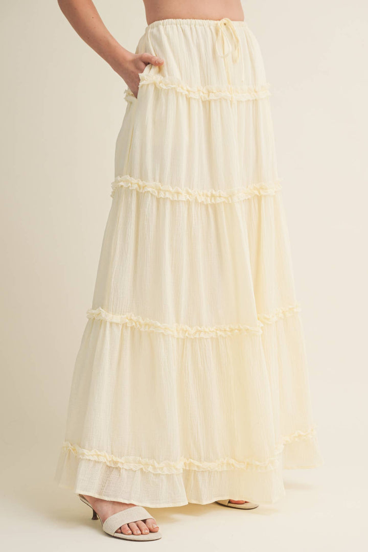 Ruffle Tier Maxi Skirt - Baycreek & Co