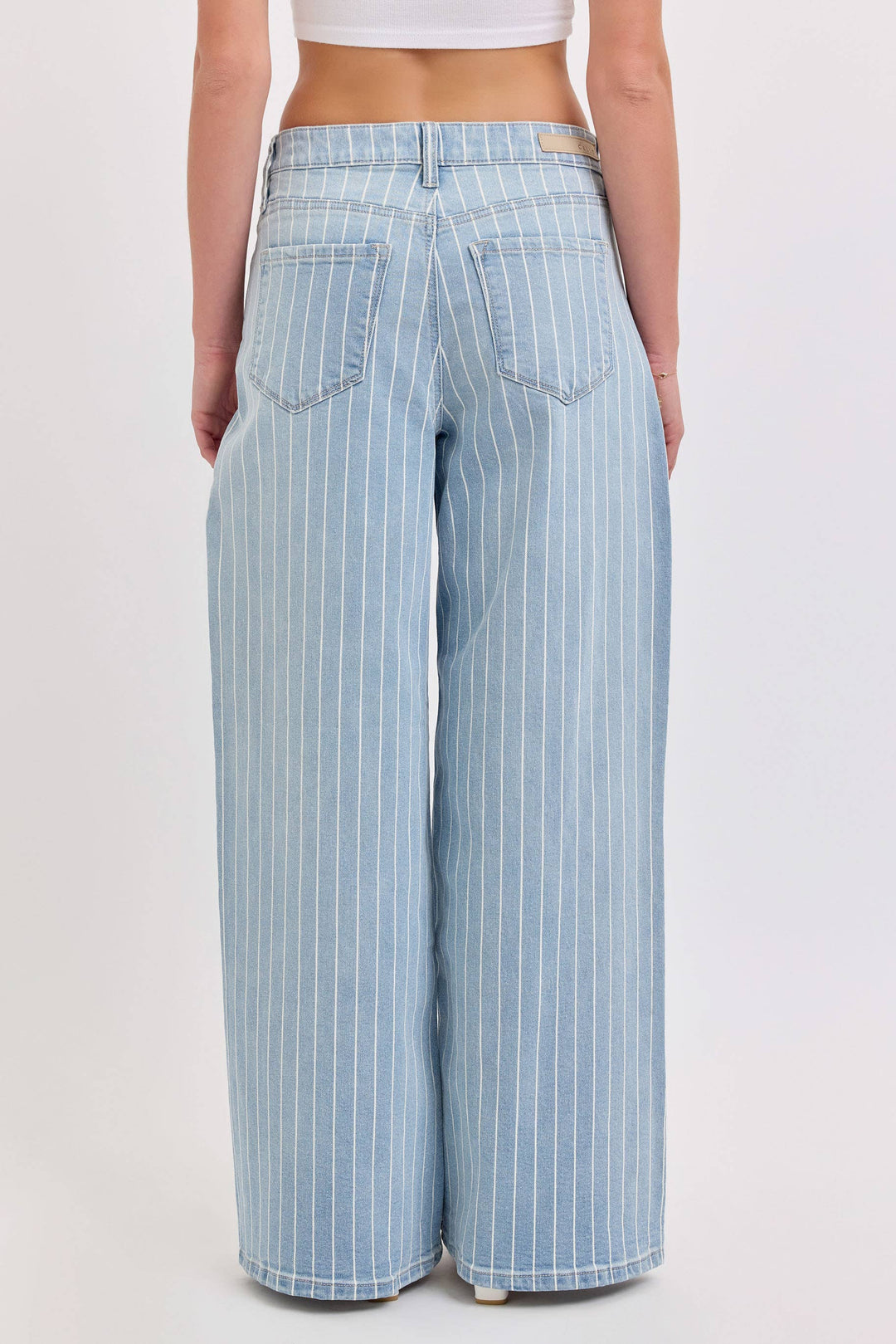 Striped Low Waisted Baggy Wide Leg - Baycreek & Co