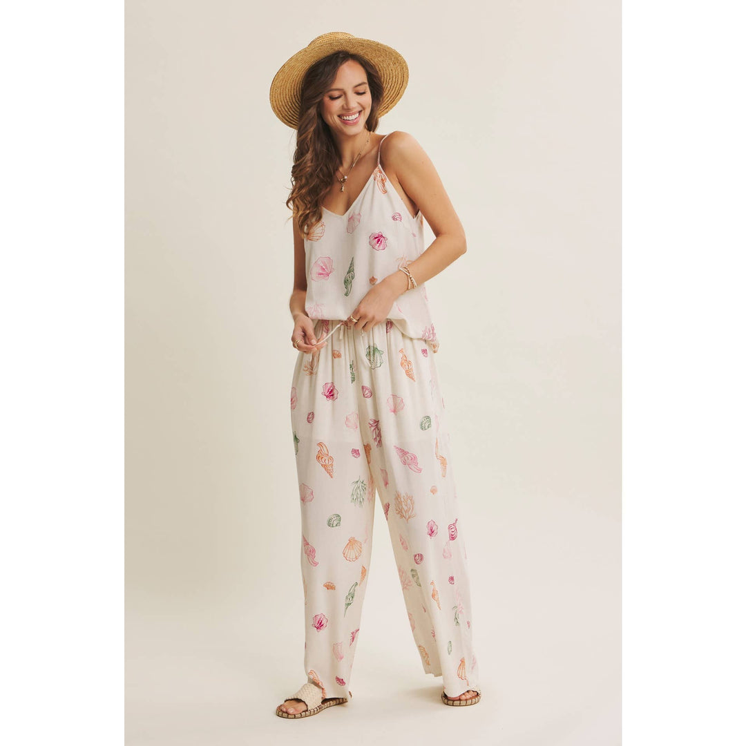 Seashell Wide Leg Bottoms - Baycreek & Co