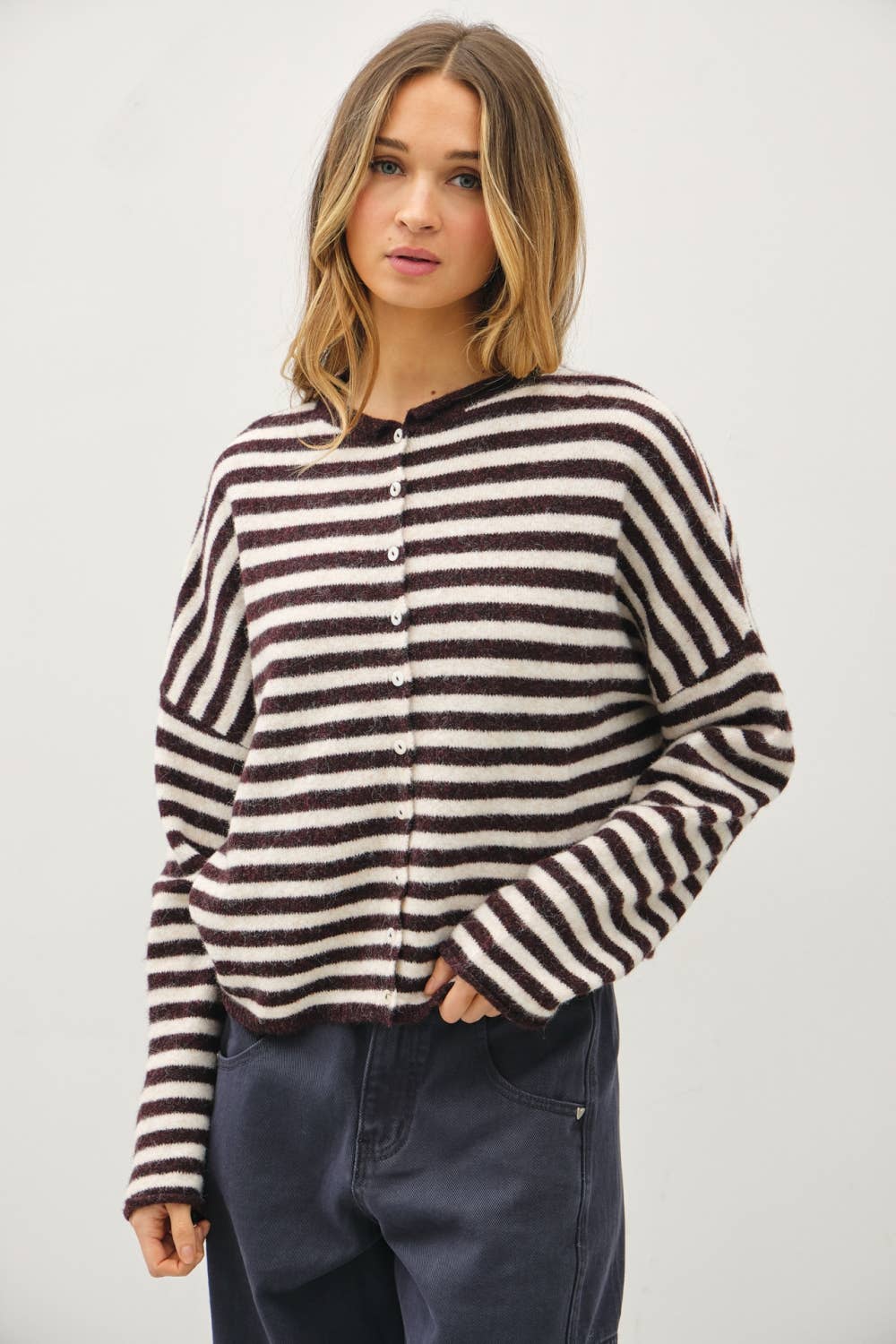 Piper Cardigan - Striped - Baycreek & Co