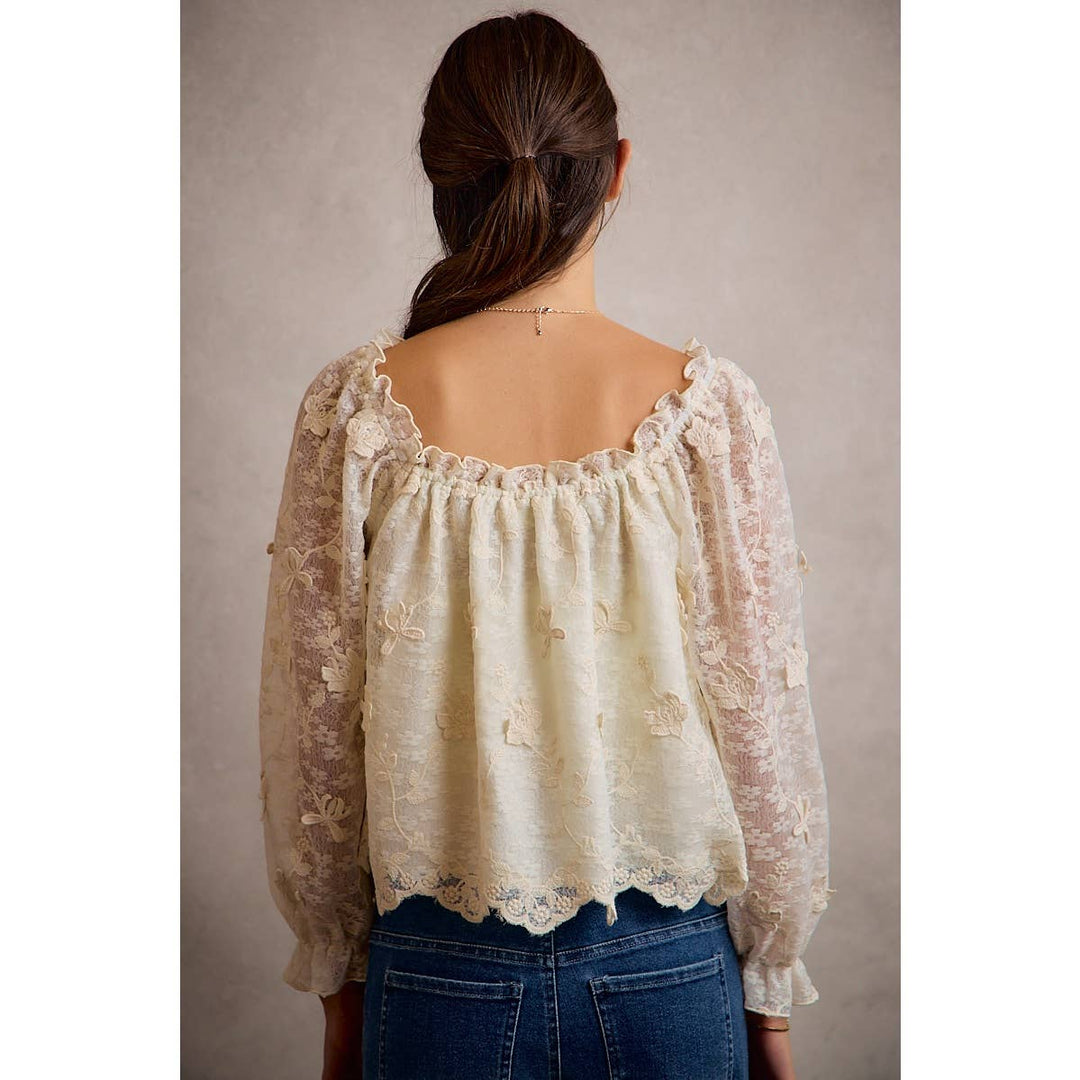 The Mireille Floral Blouse - Baycreek & Co