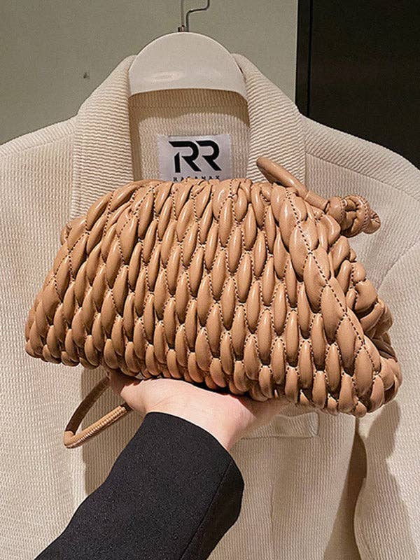 Pleated Solid Color Bags Crossbody Bags Handbags