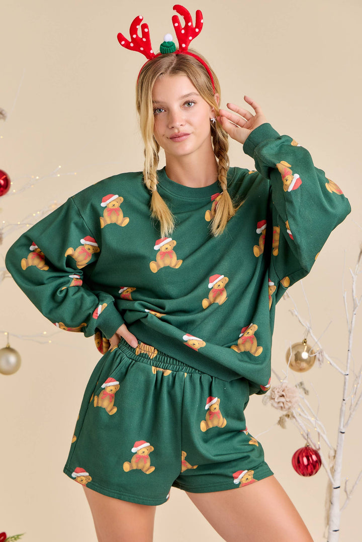 Santa Teddy Holiday Lounge Set