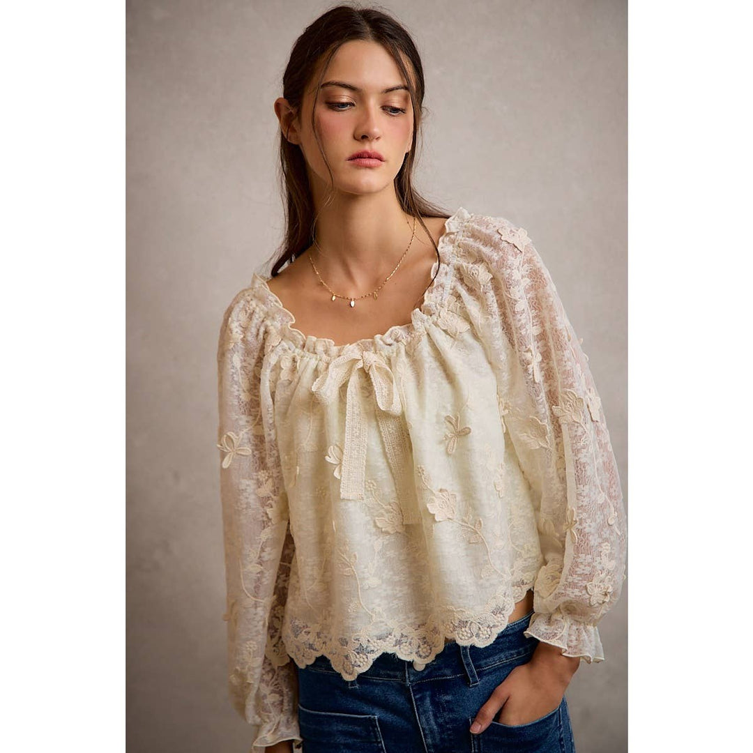 The Mireille Floral Blouse - Baycreek & Co