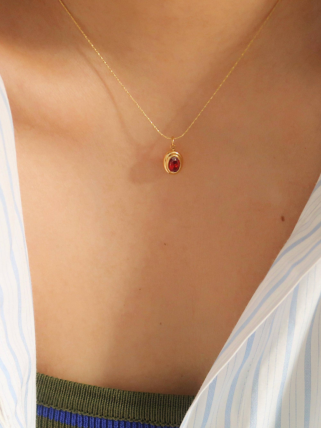 Roselle 18K Gemstone Necklace