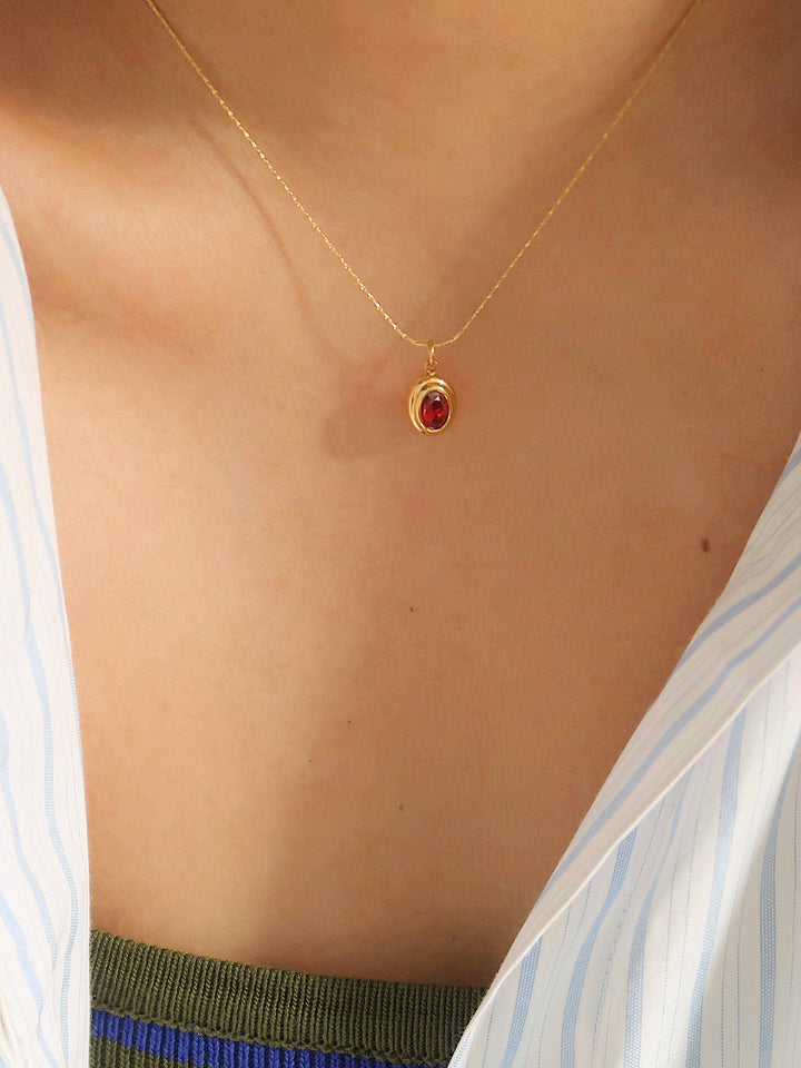 Roselle 18K Gemstone Necklace