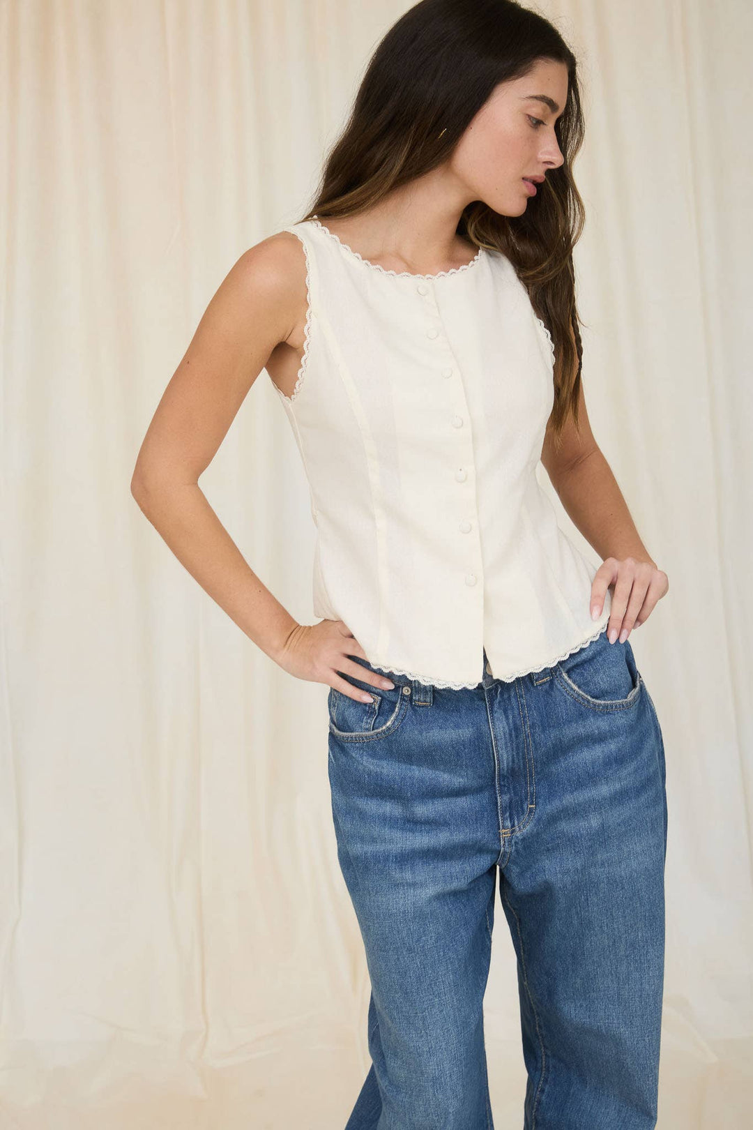 Lace Vest Top - Baycreek & Co