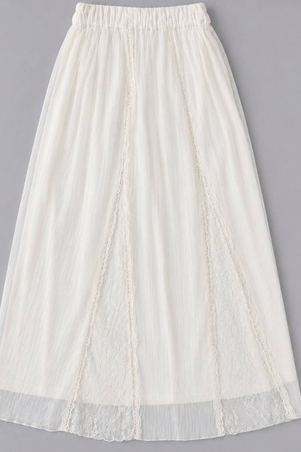 LACE PANEL CRINKLE SKIRT - Baycreek & Co
