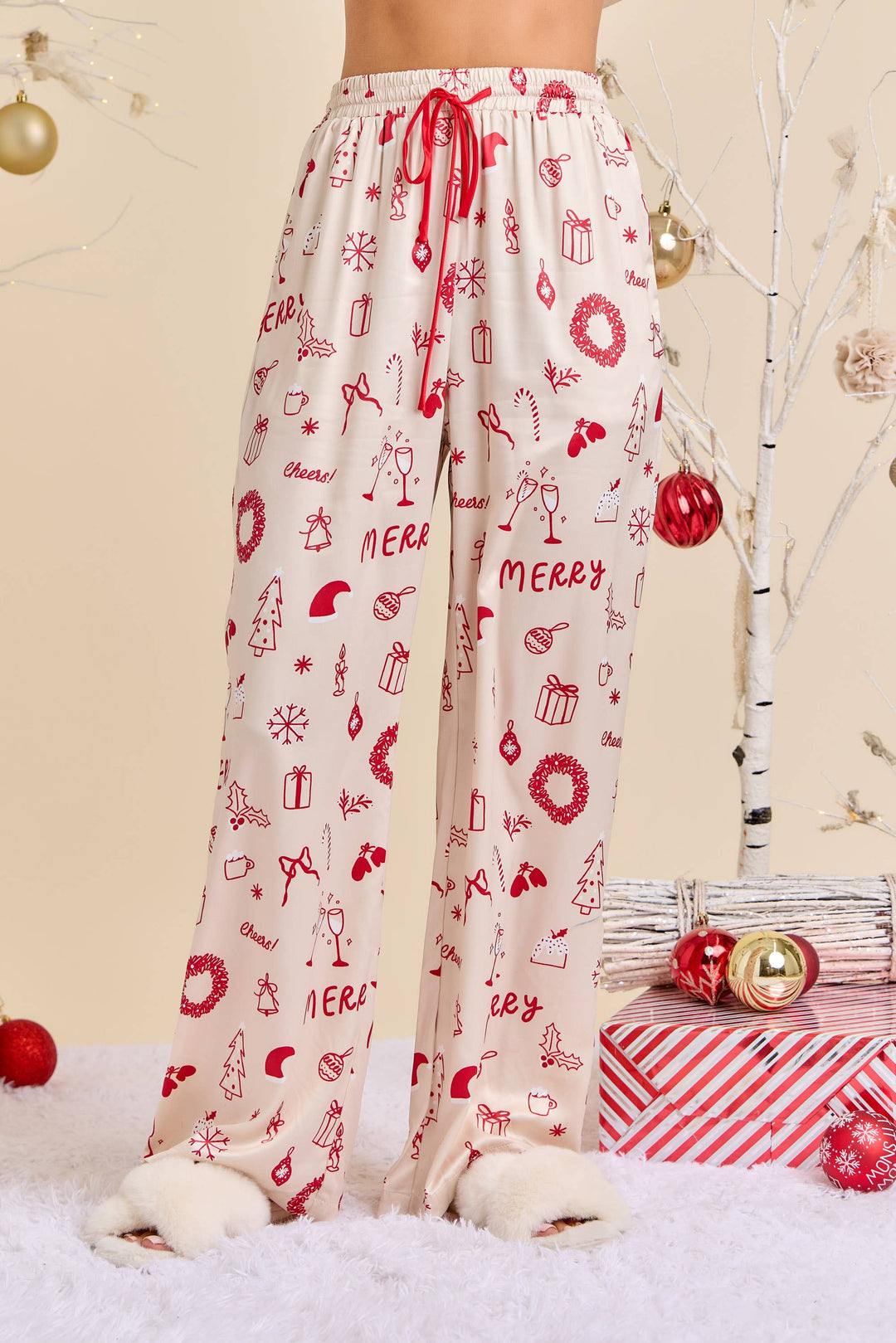 Cheerful Holiday Pajama Set