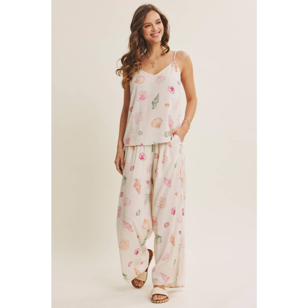 Seashell Wide Leg Bottoms - Baycreek & Co