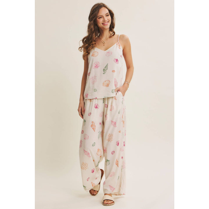 Seashell Wide Leg Bottoms - Baycreek & Co