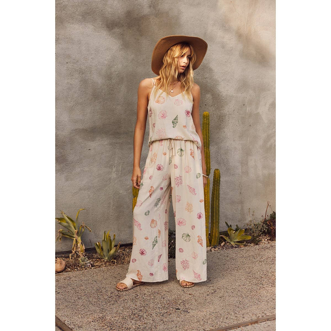 Seashell Wide Leg Bottoms - Baycreek & Co